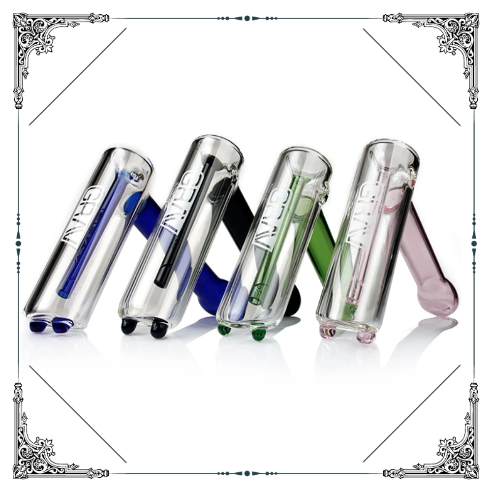 HAND PIPE GLASS BLUE SWIRL