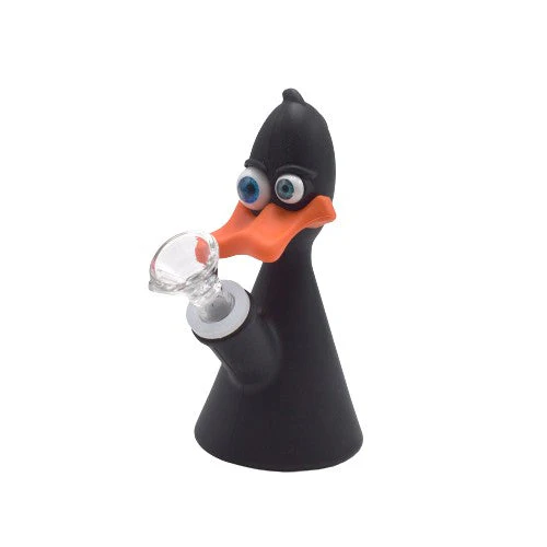 SILICONE WATERPIPE BLACK DUCK
