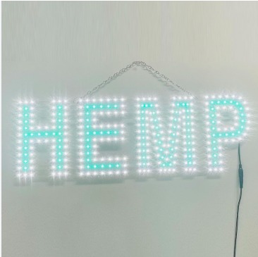 WINDOW SIGN 8*24" HEMP