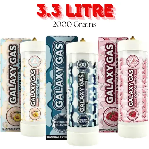 [Q-2056-07] GALAXY Gas 3.3L 2PK (Culinary/Food Purposes Only) (Strawberry Cream)