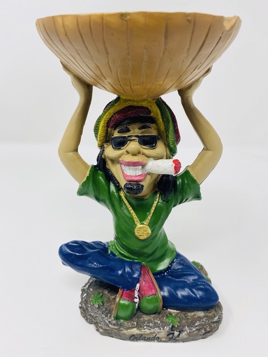 [Q-1003-07] 10CM RESIN ASHTRAY BOB MARLEY (Design 7)