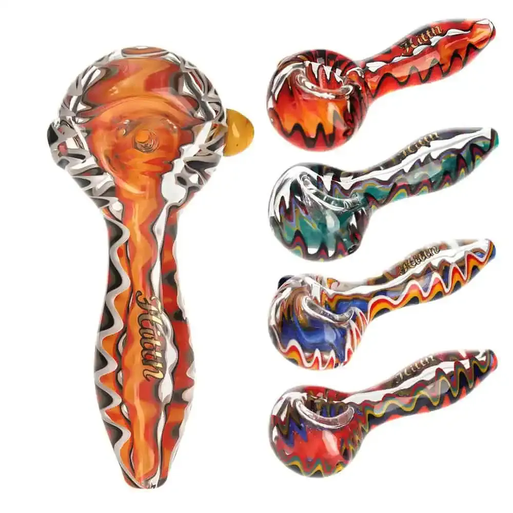 HAND PIPE 4.1" AMERICAL COLOR HITTN GLASS