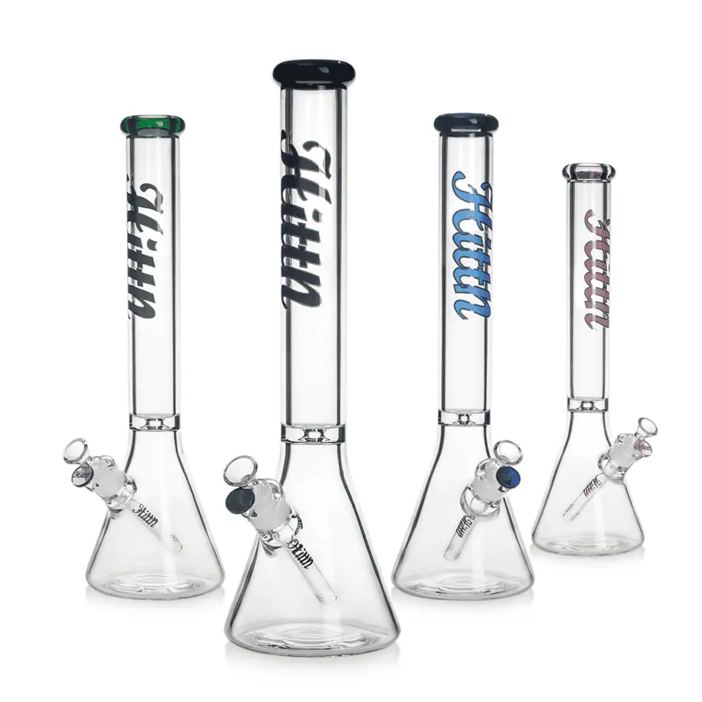 WATERPIPE 18" HITTN GLASS BEAKER ASSORTED COLOR