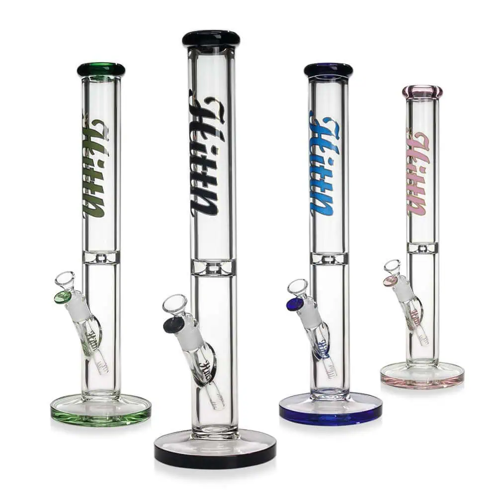 WATERPIPE 18" HITTN GLASS 14MM BOWL ASSORTED COLOR
