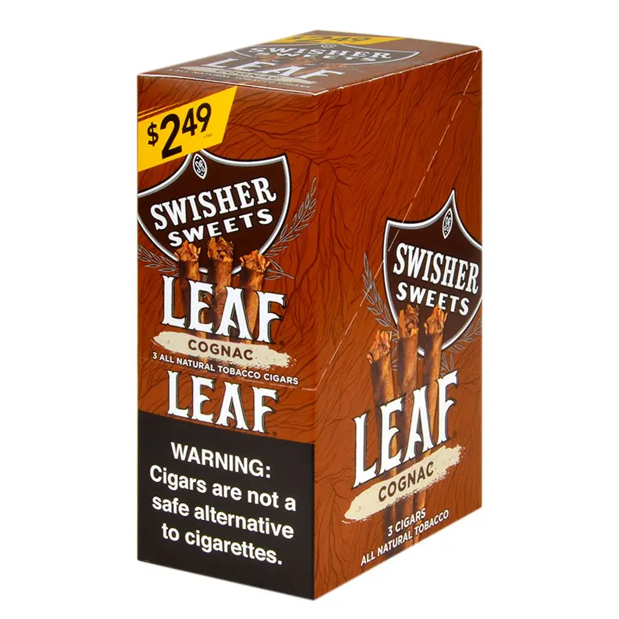 [Q-3648-01] SWISHER SWEET LEAF 3/2.49 10/3PK (COGNAC)
