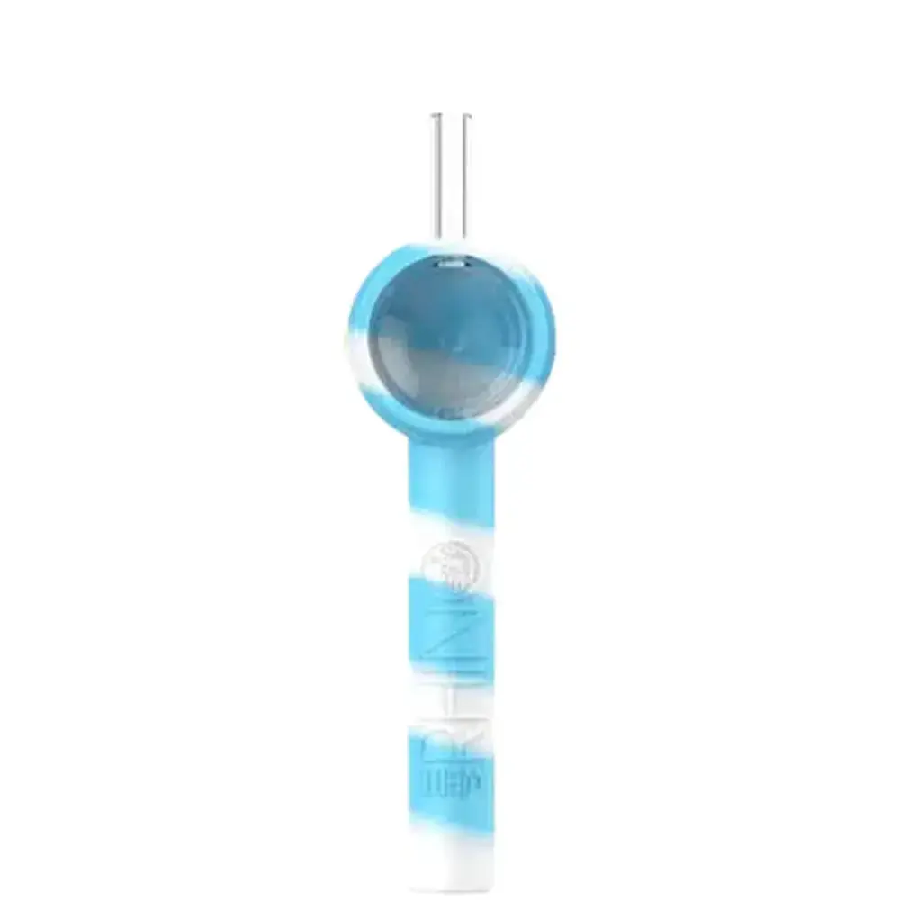 WHITE RHINO HANDPIPE TO STRAW GLOW IN THE DARK 