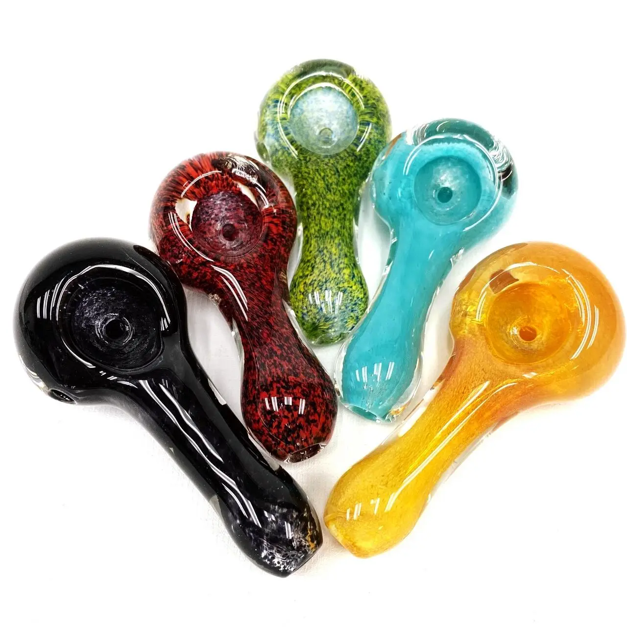 [Q-2401] HAND PIPE 4 (BUBBLE HITTN GLASS)