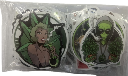 [Q-4232-03] STICKERS 100PCS PACK (Alien Smoking)
