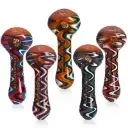[Q-2396] HAND PIPE 4" AMERICAN COLOR ROD  (HONEY HIVE TOP)