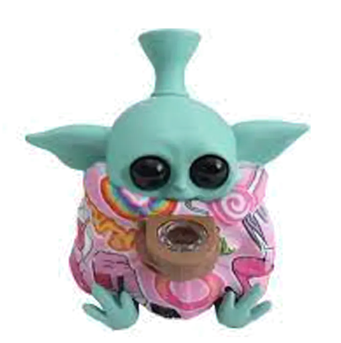 [Q-3362-08] SILICONE BABY YODA - ASSORTED DESIGN (Rainbow/Girly)