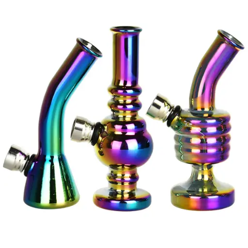 [Q-2861-02] MINI WATERPIPE 4.7INCH RAINBOW (Rainbow Metallic)