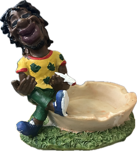 [Q-1003-32] 10CM RESIN ASHTRAY BOB MARLEY (Design 17)