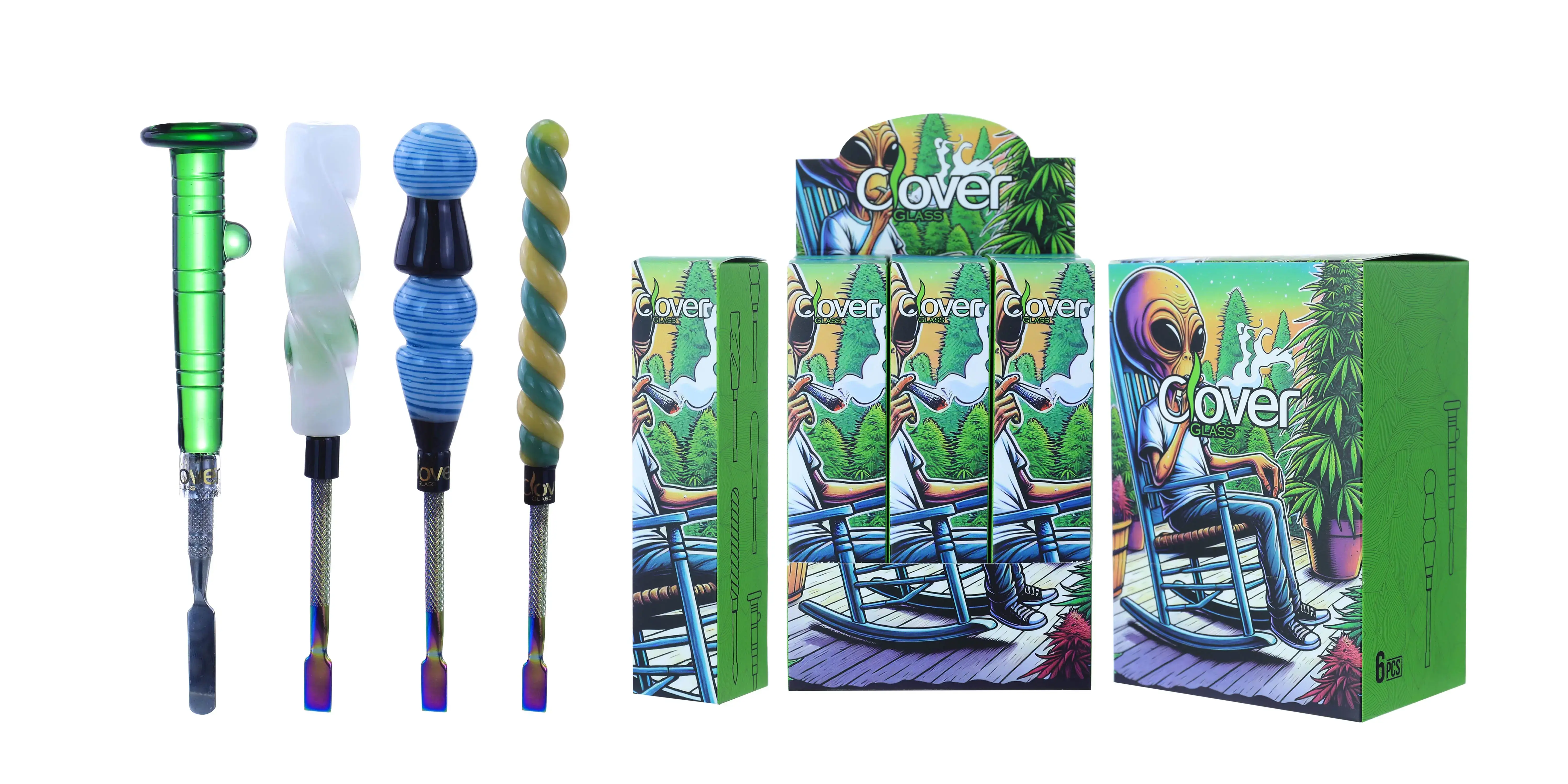 [Q-4846-08] Clover Dab Tools Glass 6PK a Display Mix Color (Style#35)