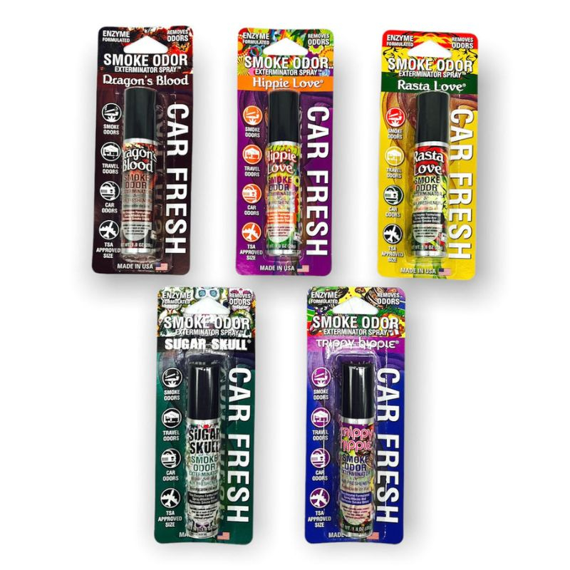 SMOKE ODOR Car Freshener Spray 1OZ Display Kit 36 Unit