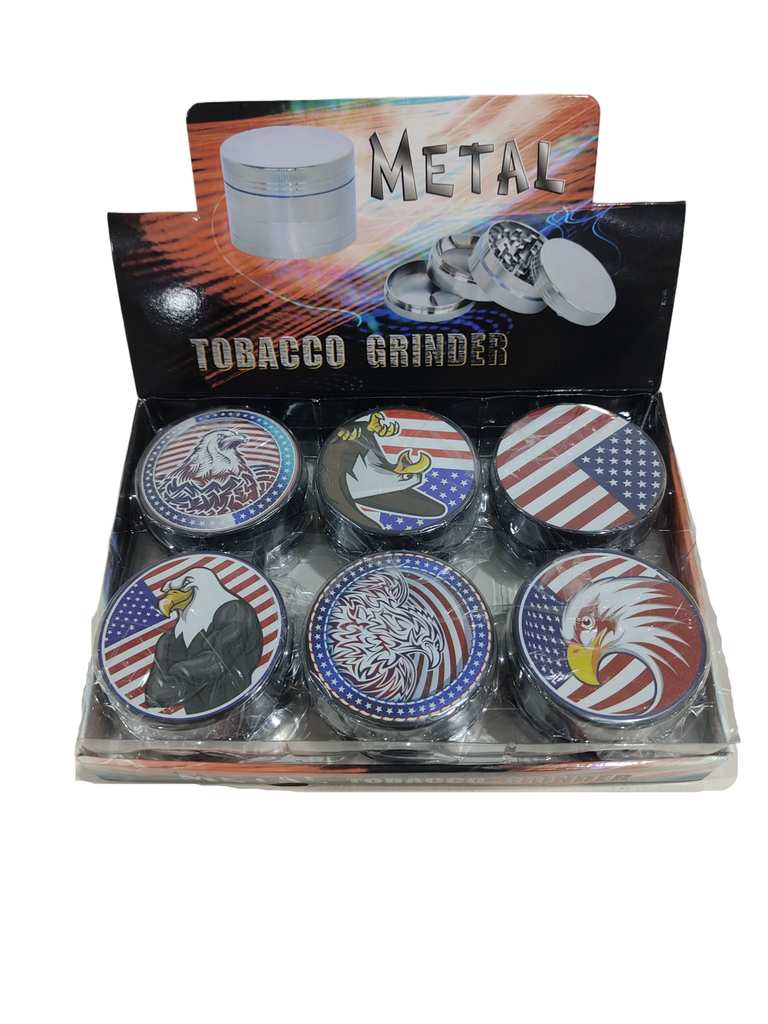 Grinder Zinc 63MM Print on Lid American Eagle 6PK