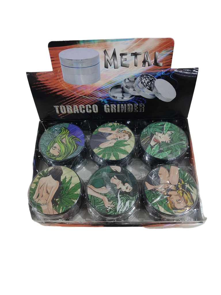 Grinder Zinc 63MM Print on Lid Sexy lady 6PK