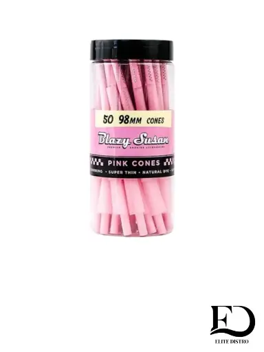 [Q-4706] BLAZY SUSAN Pink CONES - 98MM 50CT/JAR