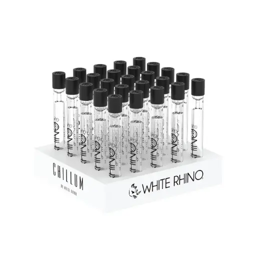 [Q-4867] WHITE RHINO CHILLUM WITH SILICONE CAP - 25 COUNT DISPLAY 