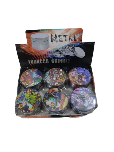 [Q-4926] Grinder Zinc 63MM Full Print Rick & Morty -1 6PK