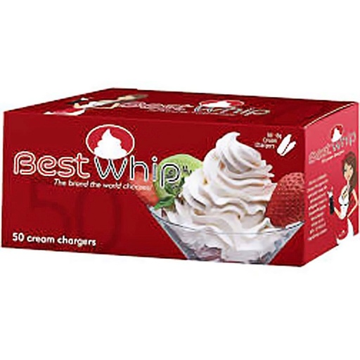 [Q-1371] BEST WHIP CREAM CHARGERS 50PK  (Culinary/Food Purposes Only)